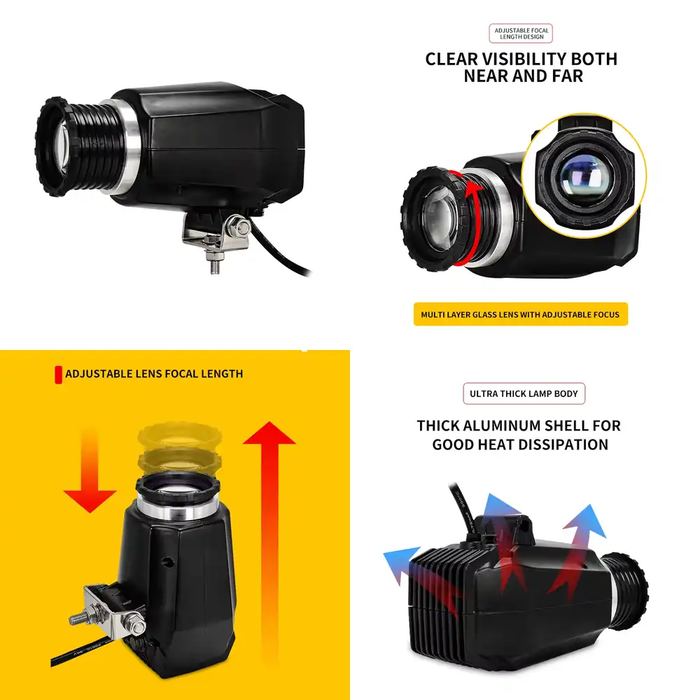 Heavy Equipment For Construction - 20W IP67 Waterproof Safety Warning Projector