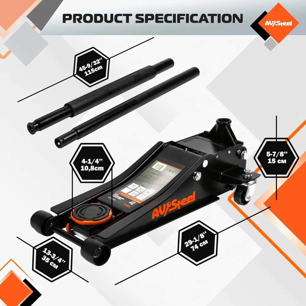 3 Ton Low Profile Floor Jack,  – обзор и цена Hydraulic Floor Jack