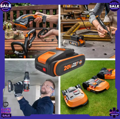 Worx 20V Rechargeable Battery  – обзор и цена Heavy Equipment Bundle